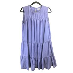 Velvet by Graham & Spencer Periwinkle Purple Tiered Sleeveless Babydoll Dress